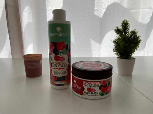 Pack champú y mascarilla capilar I love you cherry much